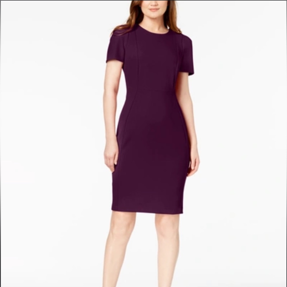Calvin Klein Purple Sheath Dress Size 6